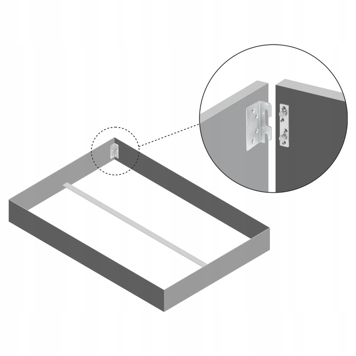 ŁĄCZNIK KĄTOWY DO ŁÓŻKA ZŁĄCZE MEBLOWE BLACHA KĄTOWNIK- 8 ELEMENTÓW+