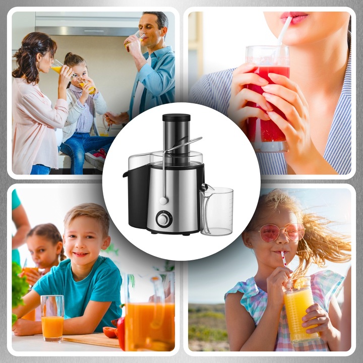 SOKOWIRÓWKA WYCISKARKA DO OWOCÓW SOKÓW WYSOKOOBROTOWA POJEMNIK NA SOK