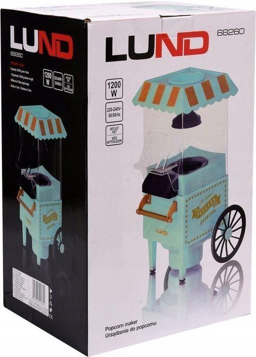 MASZYNKA DO POPCORNU 1200W MASZYNA URZĄDZENIE DO ROBIENIA POPCORNU