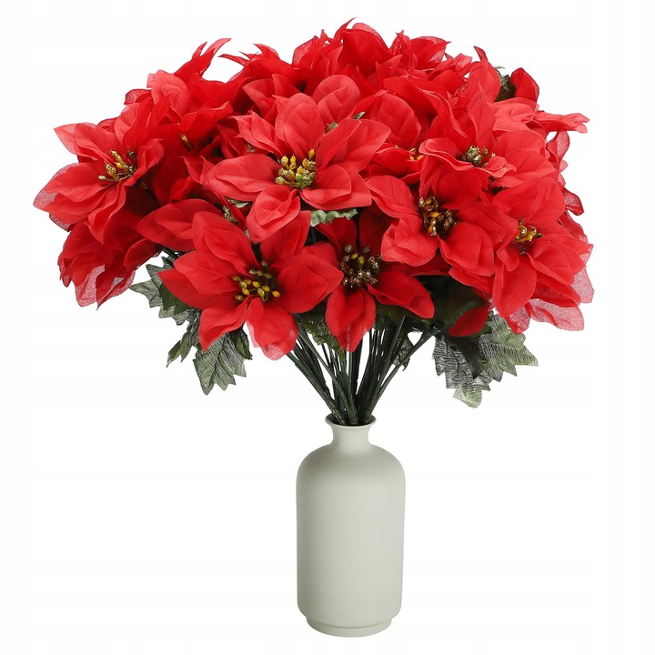 Sztuczne krzewy poinsecji do dekoracji hoteli i przyjęć