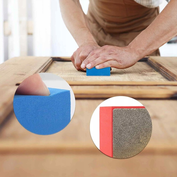 4 SZT DIAMENTOWA KOSTKA DO SZLIFOWANIA GRESU PŁYTEK 60# 100# 200# 400#