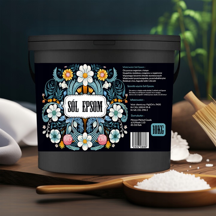 SOL DO KAPIELI MASAŻU SIARCZAN MAGNEZU EPSOM MAGNEZOWA 10KG ZDROWOTNA SPA