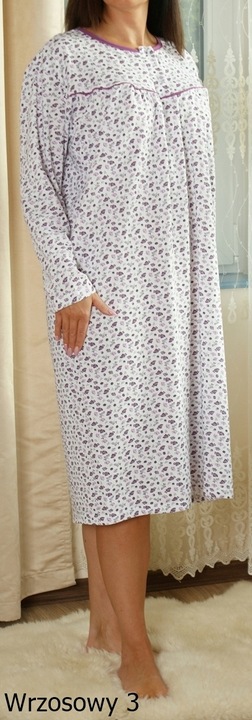 Koszula nocna ocieplana damska PIŻAMA bawełna AGA MEGA PLUS SIZE