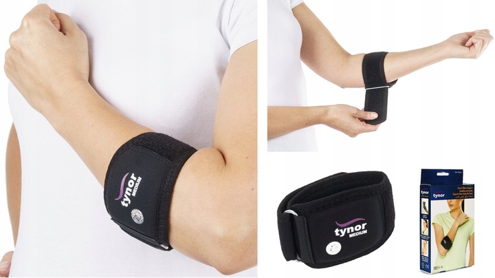 STABILIZATOR NA ŁOKIEĆ TENISISTY GOLFISTY OPASKA ELASTYCZNA ŁOKCIA