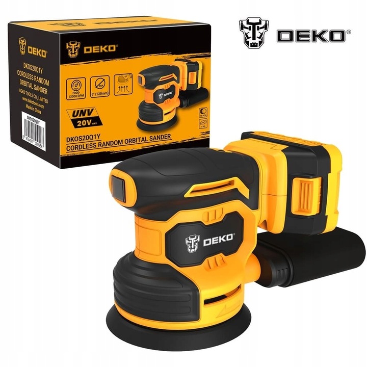 SZLIFIERKA OSCYLACYJNA MIMOŚRODOWA AKUMULATOROWA REGULACJA AKUMULATOR DEKO