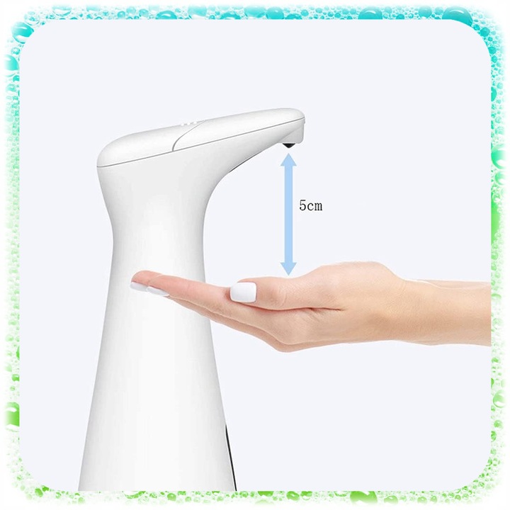 DOZOWNIK DO MYDŁA PŁYNU Czujnik AUTOMATYCZNY Bezdotykowy DYSPENSER 200 ml