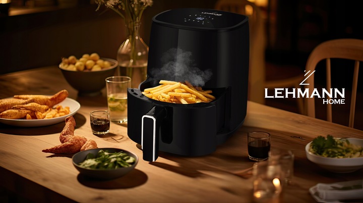 FRYTKOWNICA BEZTŁUSZCZOWA AIRFRYER GRILLOWANIE DUŻA NIEPRZYWIERAJĄCA
