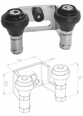 WÓZEK WÓZKI ROLKI DO BRAMY PRZESUWNEJ ZESTAW 80x80