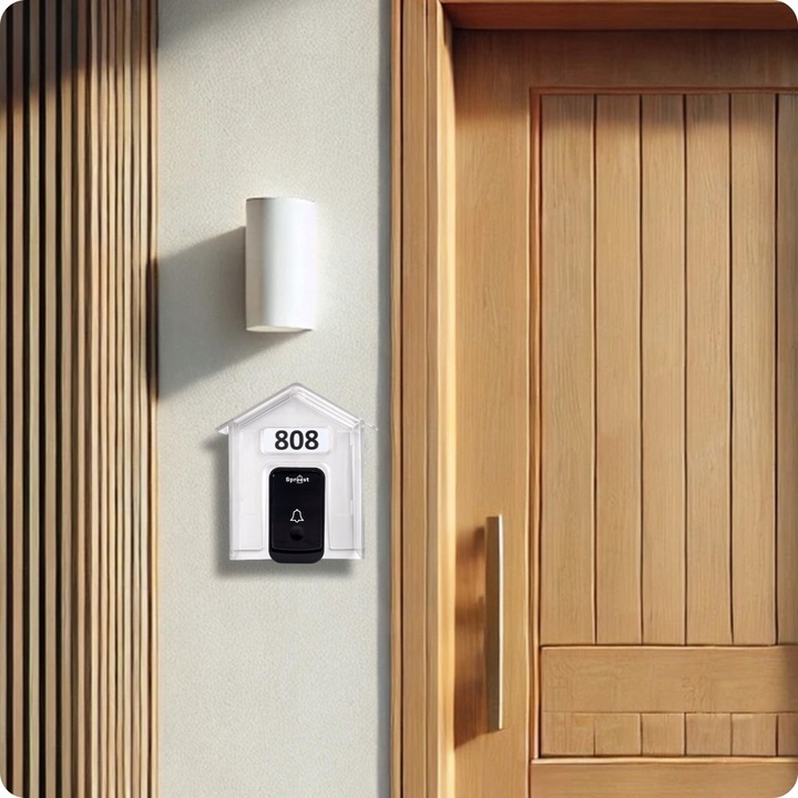 DASZEK OCHRONNY DO DZWONKA BEZPRZEWODOWEGO OSŁONA PRZYCISKU PRZEŹROCZYSTA