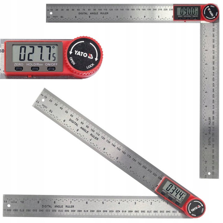 YATO KĄTOMIERZ CYFROWY ELEKTRONICZNY KĄTOWNIK LCD