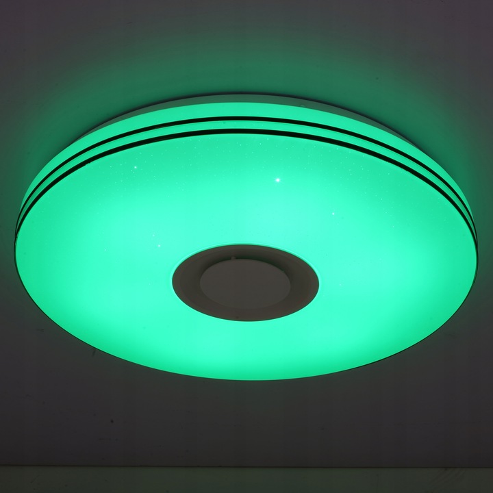Plafon Natynkowy Lampa Sufitowa Oprawa 72W RGB CCT Głośnik Pilot biały