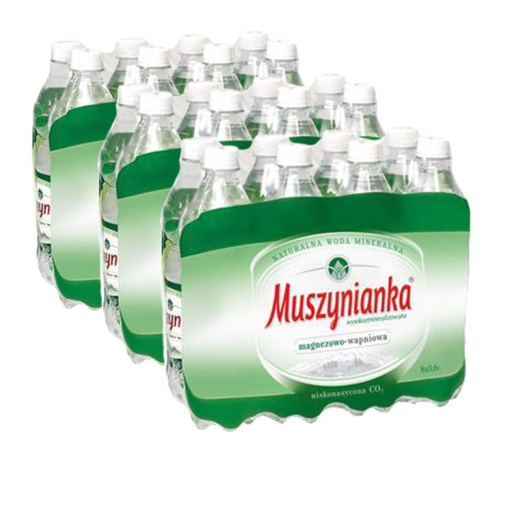 Muszynianka woda wysokozmineralizowana 24 szt x 600 ml 3 zgrzewki