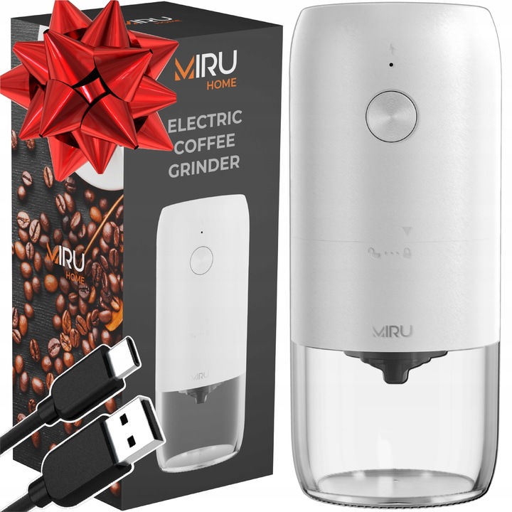 Młynek do kawy żarnowy elektryczny z ceramicznymi żarnami do kuchni