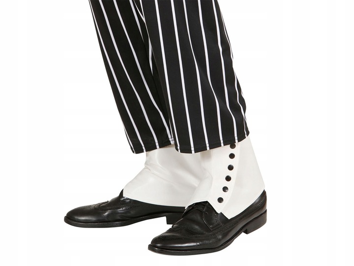 Zestaw gangstera retro lata 20 krawat szelki cygaro nakładki na buty