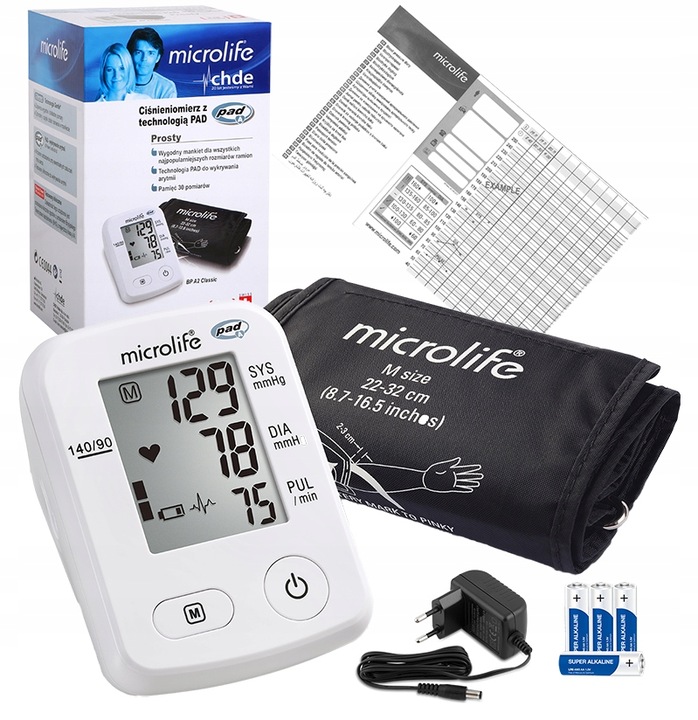 CIŚNIENIOMIERZ NARAMIENNY MICROLIFE BP A2 CLASSIC+ZASILACZ MANKIET M