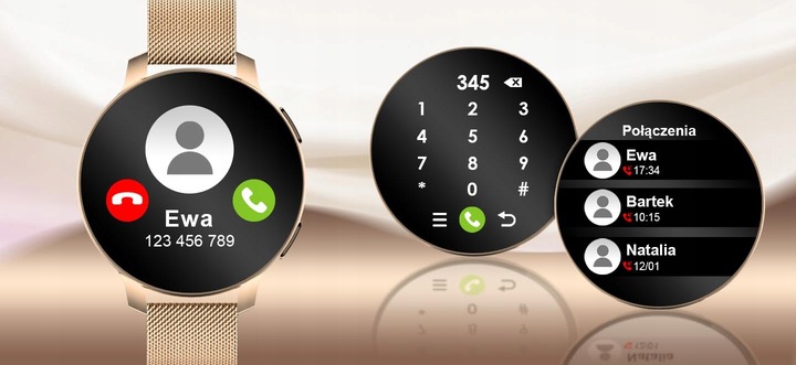 SMARTWATCH ZEGAREK DAMSKI WODOODPORNY PL MENU SPORT SMART WATCH