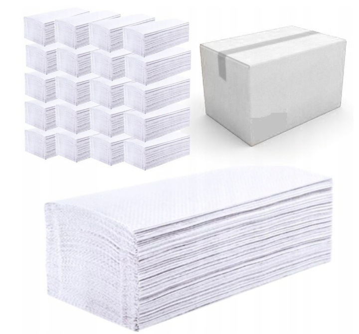 Ręcznik Papierowy ZZ Bio BIAŁY 25g GRUBY CELULOZA 1w 21X23 4000SZT