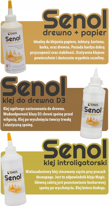 Klej introligatorski do papieru tektury Senus Senol 1kg