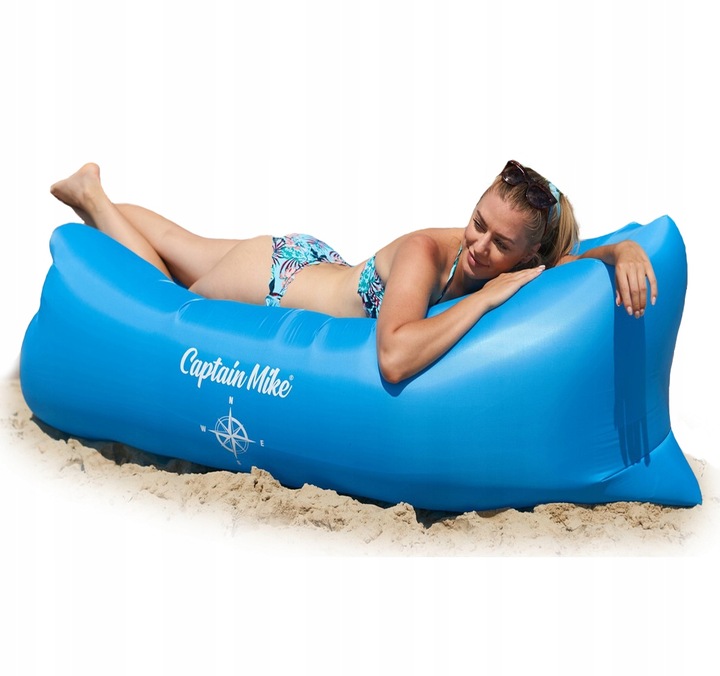 WYTRZYMAŁY Materac DMUCHANY Lazy Bag Leżak NA PLAŻĘ AIR SOFA Captain Mike