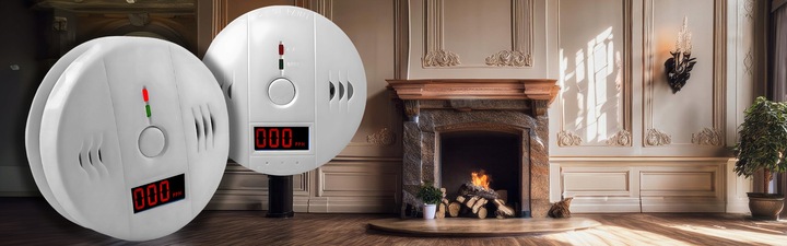 CZUJNIK CZADU TLENKU WĘGLA LCD DETEKTOR CO ALARM WYKRYWACZ CERTYFIKOWANY