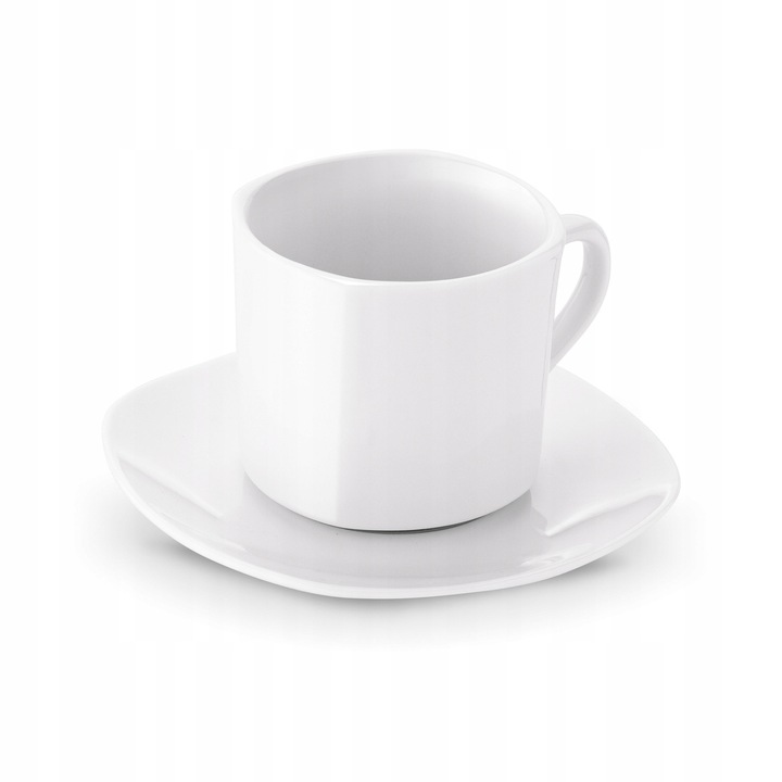 Komplet FILIŻANEK do KAWY HERBATY Porcelanowe ze SPODKIEM Tadar 6x220 ml