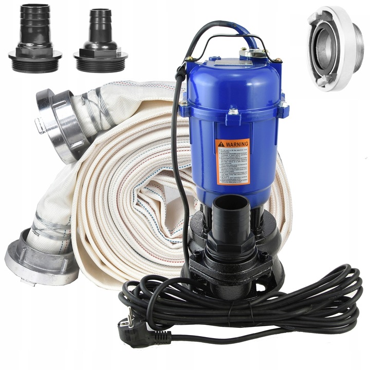 POMPA WODY CZYSTEJ SZAMBA BRUDNEJ Z ROZDRABNIACZEM ZATAPIALNA WĄŻ 30M 750W