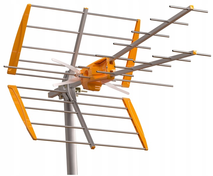 Antena DVB-T2 Televes V + MiX UHF VHF Zasilacz 12V Rozdzielacz 2 Wyjścia TV