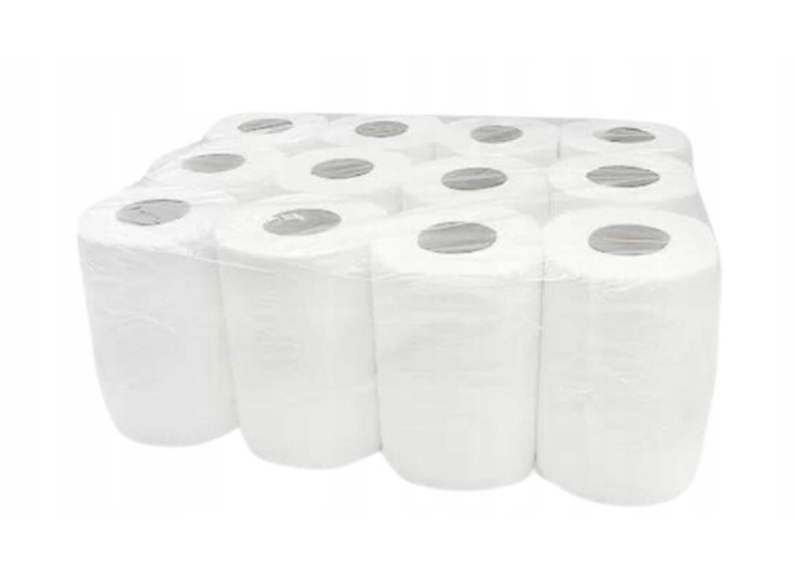 RĘCZNIK PAPIEROWY BIAŁY CELULOZA 12 sztuk x 50m Gruby Wydajny