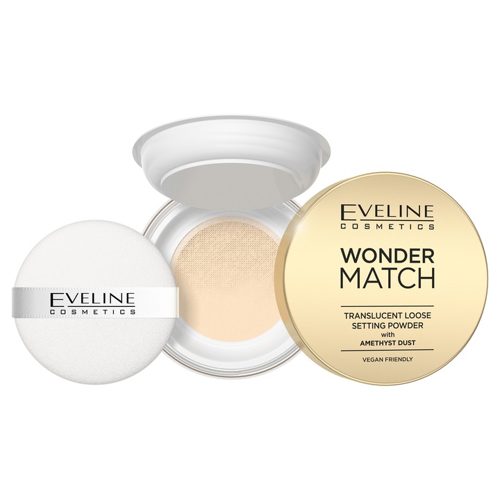 Eveline Cosmetics Wonder Match puder do twarzy utrwalający