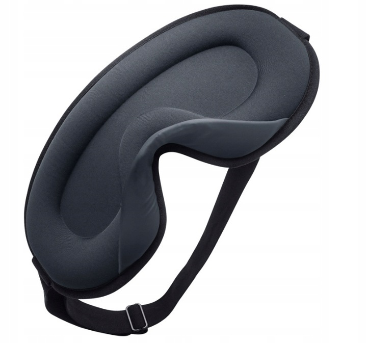 OPASKA NA OCZY DO SPANIA MASKA 3D REGULOWANA CZARNA + ZATYCZKI DO USZU