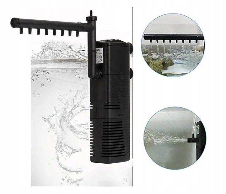 FILTR DO AKWARIUM WEWNĘTRZNY Z DESZCZOWNICĄ ZBIORNIK 50-120L WYDAJNY