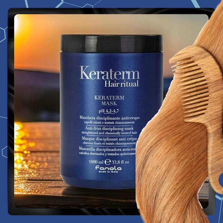Fanola Maska do Włosów Suchych z Keratyną Keraterm Puszących się 1000 ml