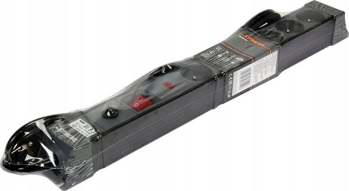 PRZEDŁUŻACZ LISTWA ZASILAJĄCA 3 METROWA PRZECIWPRZEPIĘCIOWA 6 GNIAZD STHOR