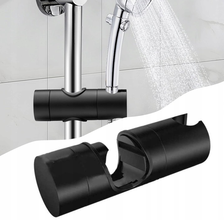 Uchwyt na słuchawkę do drążka prysznicowego M22-25 CZARNY