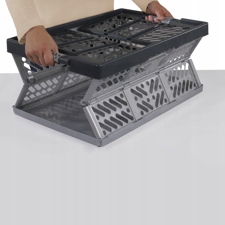 Składany kosz Keeeper BEN 45l z Soft Touch uchwytami grafit udźwig do