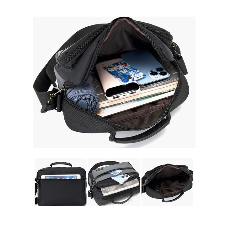 TORBA NA RAMIĘ DAMSKA DO PRACY SZKOŁA MIASTO TOREBKA MĘSKA 20*7*25CM