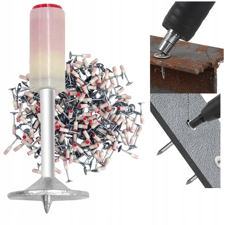 200x Gwoździe do betonu metalu drewna do pistoletu ręcznego