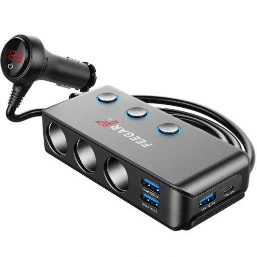 ROZDZIELACZ GNIAZDA ZAPALNICZKI FEEGAR 12-24V USB