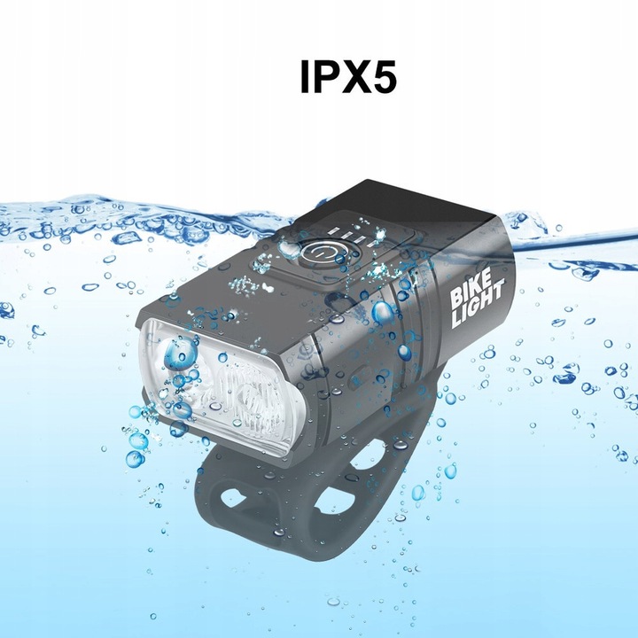 MOCNA LED LAMPKA ROWEROWA ACU USB PRZÓD + TYŁ