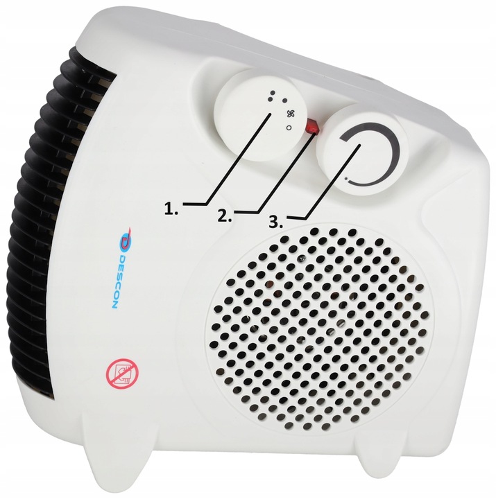 Termowentylator Grzejnik Farelka 2000W Termostat pionowy poziomy