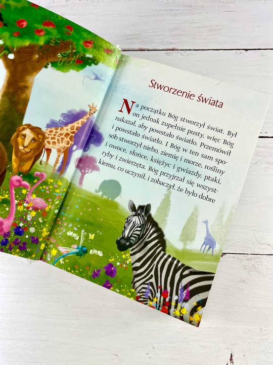 BIBLIA DLA DZIECI NA CHRZEST PAMIĄTKA CHRZTU PAMIĄTKA NA KOMUNIĘ Z GRAWEREM