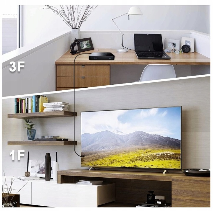 KABEL HDMI 2.1 8K 60Hz 4k AOC OPTYCZNY UHD HDR 10m