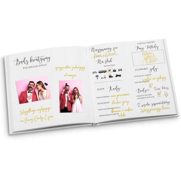 KSIĘGA GOŚCI ANKIETA oraz ZŁOCONE IMIONA II Elegancka i Personalizowana