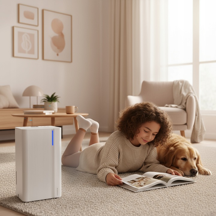 Cichy Osuszacz Powietrza 12L/24H WAVE Pochłaniacz Wilgoci ION+WIFI 40