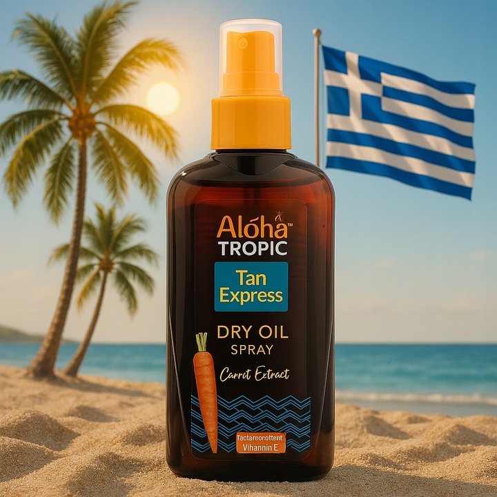 Greckie opalanie Aloha Tropic Suchy olejek BOOSTER PRZYSPIESZACZ OPALANIA