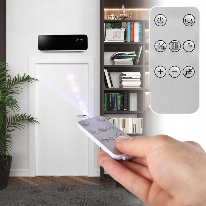 KURTYNA POWIETRZNA TERMOWENTYLATOR GRZEJNIK ELEKTRYCZNY 2000W Wi-Fi + PILOT