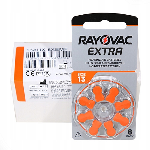 80x Rayovac 13 baterie do aparatów słuchowych NOWE