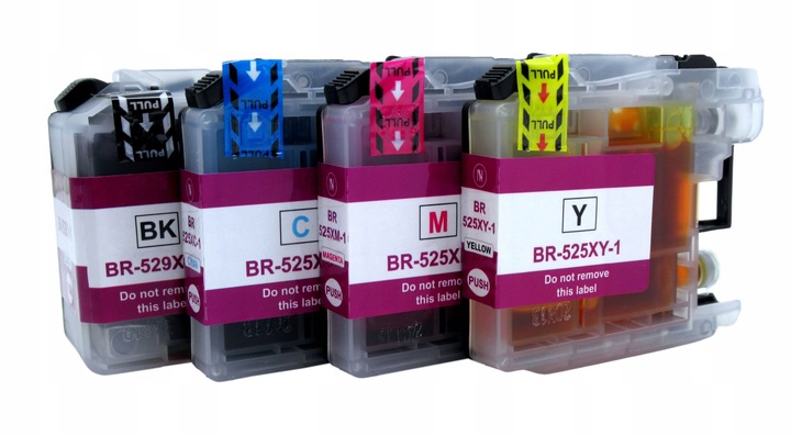 LC529 LC525 XL - 4x TUSZE do DRUKARKI BROTHER DCP-J105 DCP J105 DCP J100