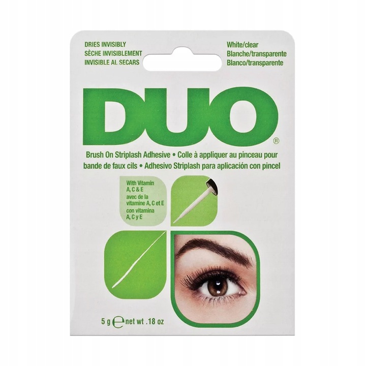 Bezbarwny klej do sztucznych rzęs DUO Brush On Ardell z wit. A, E i C 5 ml