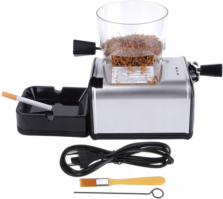 Elektryczna Nabijarka do Papierosów Tłokowa Maszynka Automatyczna Tytoniu